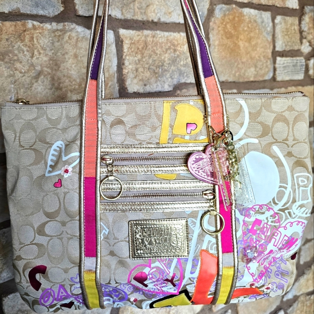 Vintage Poppy Collection Coach Handbag